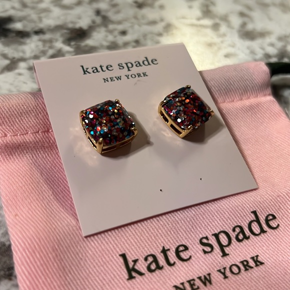 Kate Spade Multicolored Glitter Stud Earrings - Picture 8 of 8
